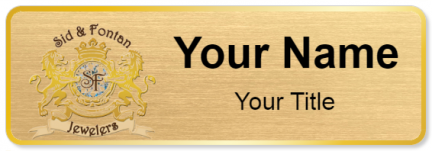 Custom name badges for Sid & Fontan Jewelers
