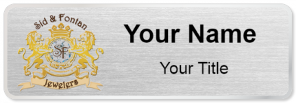 Custom name badges for Sid & Fontan Jewelers