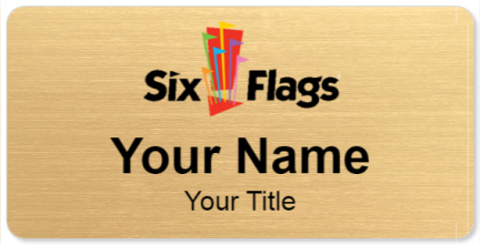 Custom name badges for Six Flags