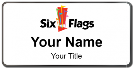Custom name badges for Six Flags