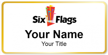 Custom name badges for Six Flags