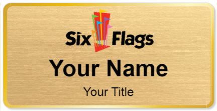 Custom name badges for Six Flags