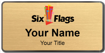 Custom name badges for Six Flags