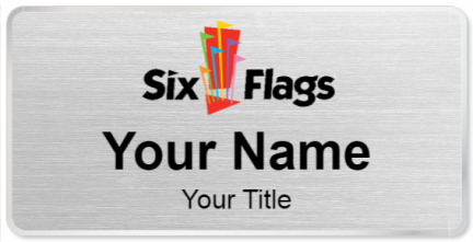Custom name badges for Six Flags