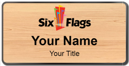 Custom name badges for Six Flags