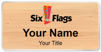 Custom name badges for Six Flags