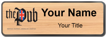 Custom name badges for The Pub