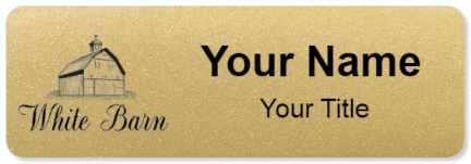 Custom name badges for White Barn