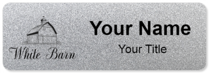 Custom name badges for White Barn