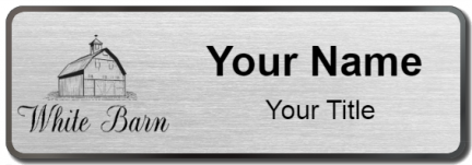 Custom name badges for White Barn