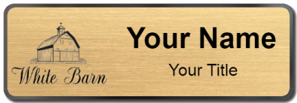 Custom name badges for White Barn