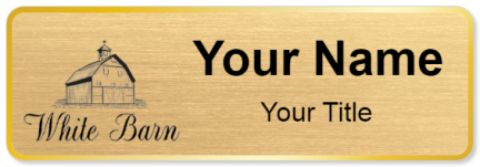 Custom name badges for White Barn