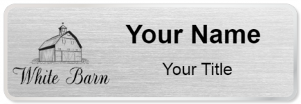 Custom name badges for White Barn
