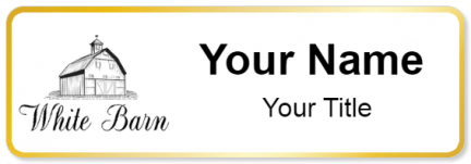 Custom name badges for White Barn
