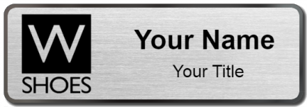 Custom name badges for W Shoes