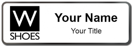 Custom name badges for W Shoes