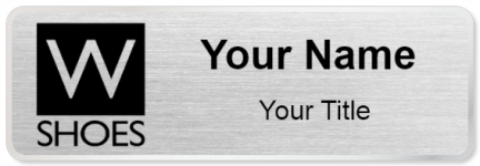 Custom name badges for W Shoes