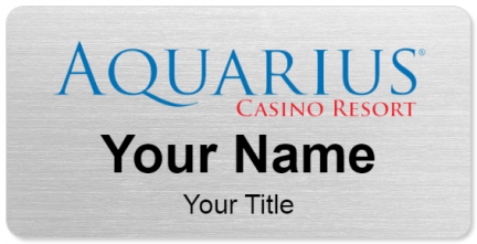 Custom name badges for Aquarius Casino Resort