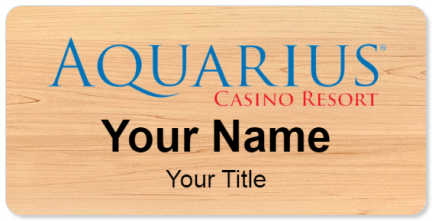 Custom name badges for Aquarius Casino Resort