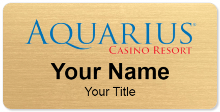 Custom name badges for Aquarius Casino Resort