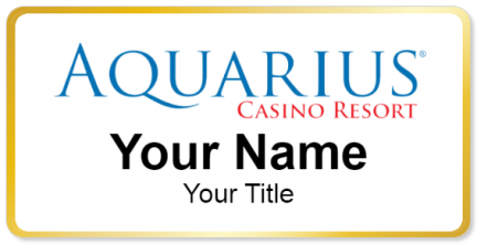 Custom name badges for Aquarius Casino Resort