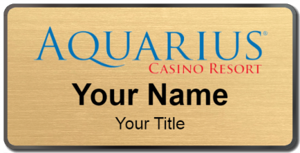 Custom name badges for Aquarius Casino Resort