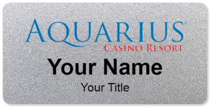 Custom name badges for Aquarius Casino Resort