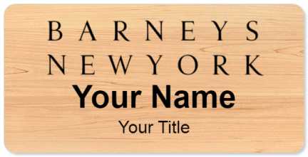 Custom name badges for Barneys New York