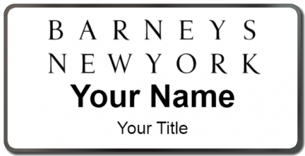 Custom name badges for Barneys New York
