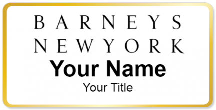 Custom name badges for Barneys New York