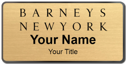 Custom name badges for Barneys New York