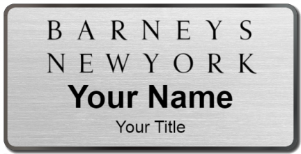 Custom name badges for Barneys New York