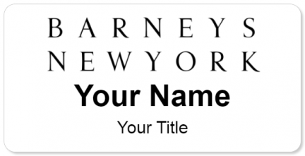 Custom name badges for Barneys New York