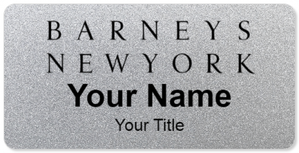 Custom name badges for Barneys New York