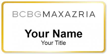 Custom name badges for BCBG Max Azria