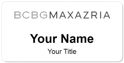 Custom name badges for BCBG Max Azria
