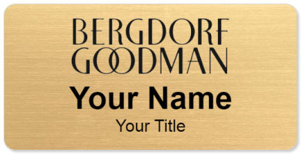 Custom name badges for Bergdorf Goodman