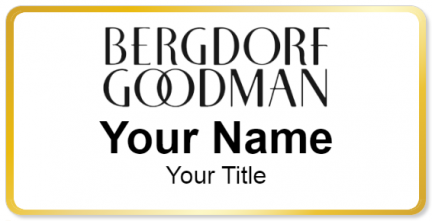 Custom name badges for Bergdorf Goodman