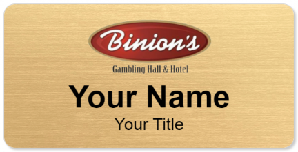 Custom name badges for Binions Gambling Hall & Hotel