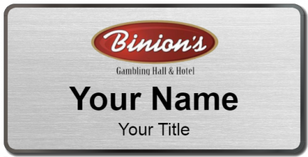 Custom name badges for Binions Gambling Hall & Hotel