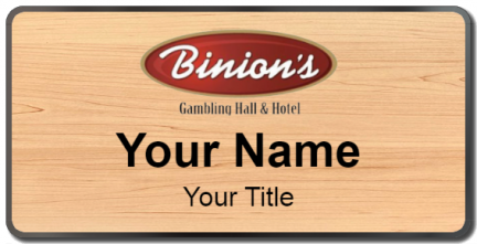 Custom name badges for Binions Gambling Hall & Hotel