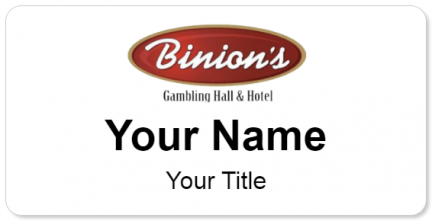 Custom name badges for Binions Gambling Hall & Hotel