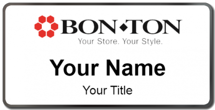 Custom name badges for BON TON
