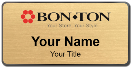 Custom name badges for BON TON