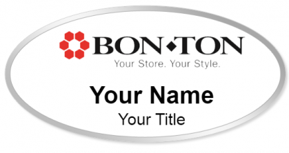 Custom name badges for BON TON