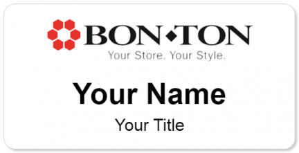 Custom name badges for BON TON