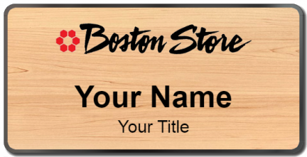 Custom name badges for Boston Store