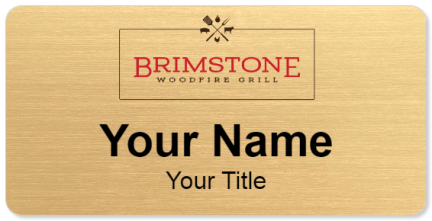 Custom name badges for Brimstone Woodfire Grill