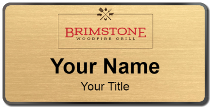 Custom name badges for Brimstone Woodfire Grill