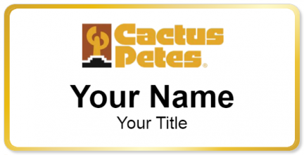 Custom name badges for Cactus Petes Casino